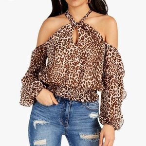 GUESS LEOPARD TOP